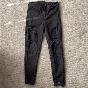 american eagle ripped skinny jeans